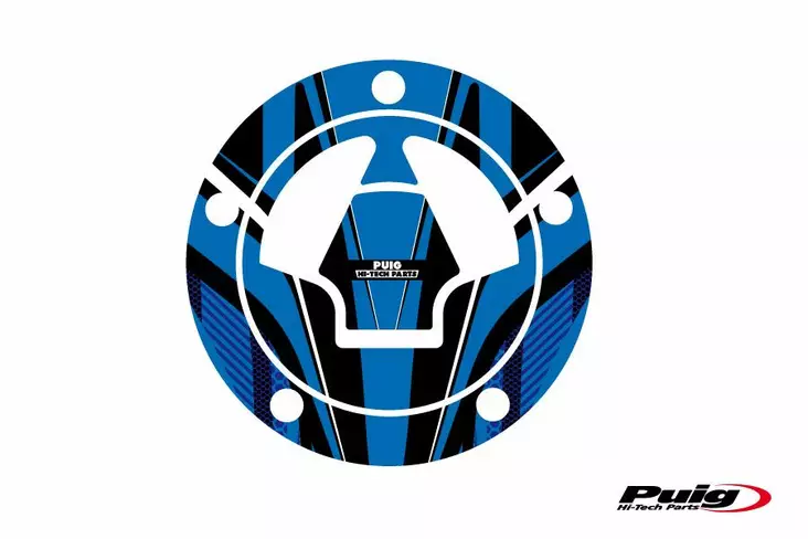 Puig Fuel Cap Cover Radical Kawasaki C/Blue - Moottoripyörän tarrasarjat - D299499 - 1