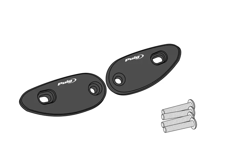Puig Mirror Block Off Plate Set Yamaha T-Max 560/Sx/Dx/ - Moottoripyörän peilin kiinnikkeet - D466149 - 1