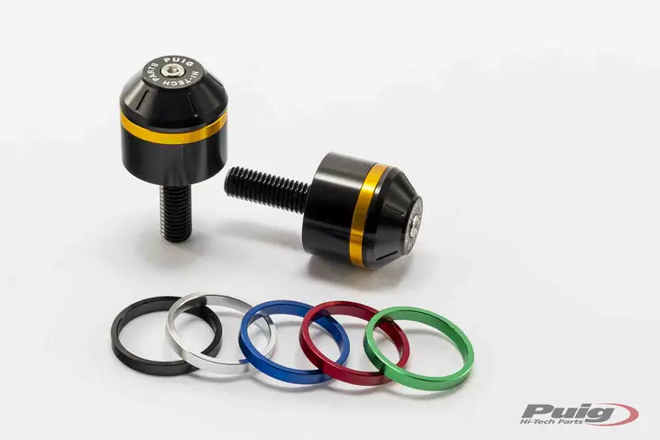 Puig Short Bar End W/Rings Bmw R1200R C/Black - Moottoripyörän ohjaustangot päät - D301239 - 1