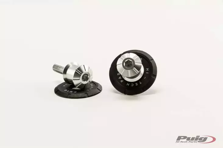 Puig Spools Hi-Tech Parts Dim.10 C/Silver - Moottoripyörän kaatumatapit - D302229 - 1