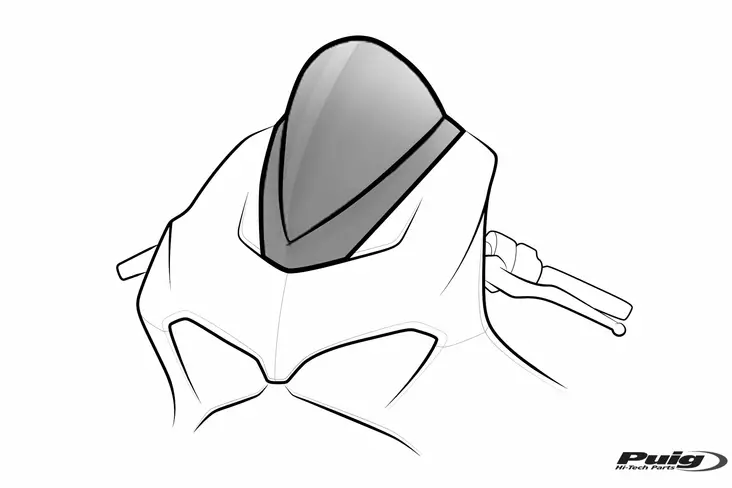 Puig Z-Racing Screen Kawasaki Ninja 1000Sx 20' C/Clear - Moottoripyörän tuulisuojat - D391149 - 1