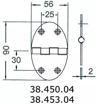 Sarana 56x90mm 2mm - Veneen Saranat - D124719 - 1