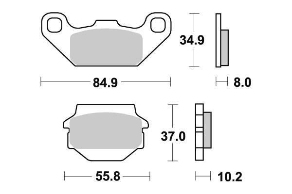 Sbs Jarrupalat Ceramic - Moottoripyörän jarrupalat - D220769 - 1