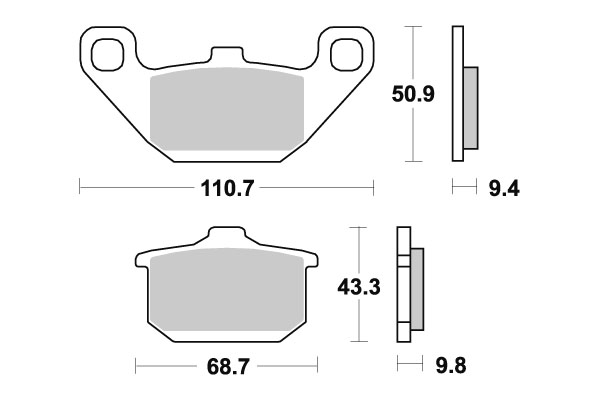 Sbs Jarrupalat Ceramic - Moottoripyörän jarrupalat - D2529 - 1