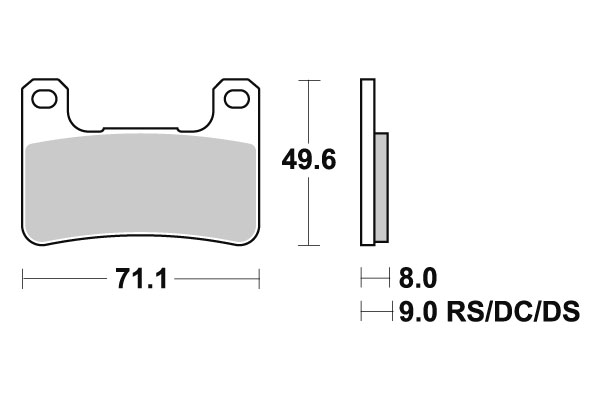 Sbs Jarrupalat Dual Sinter - Moottoripyörän jarrupalat - D65829 - 1
