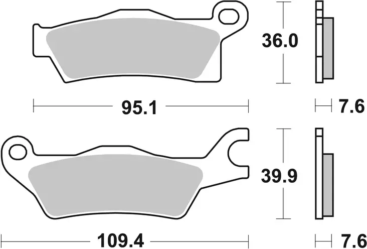 Sbs Jarrupalat Racing Sintered - Moottoripyörän jarrupalat - D221049 - 1