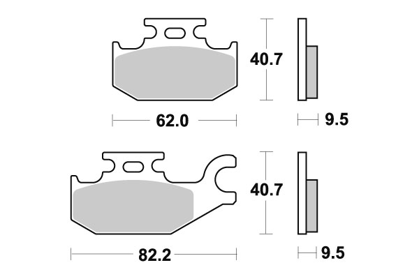 Sbs Jarrupalat Sintered Offroad - Moottoripyörän jarrupalat - D2769 - 1