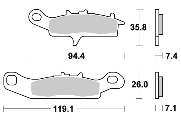 Sbs Jarrupalat Sintered Offroad - Moottoripyörän jarrupalat - D65759 - 1