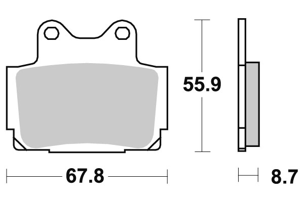Sbs Jarrupalat Sintered Taakse - Moottoripyörän jarrupalat - D2549 - 1