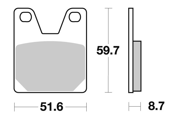 Sbs Jarrupalat Sintered Taakse - Moottoripyörän jarrupalat - D2759 - 1
