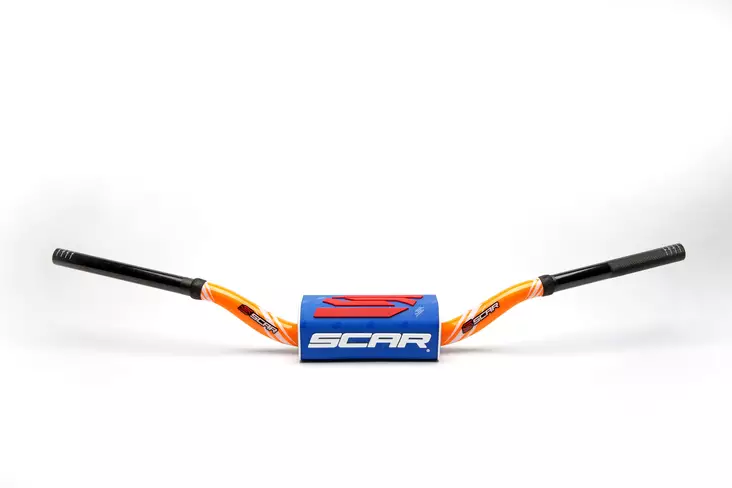 Scar Handlebar O² COLOR Ø28,6 (1 1/8”) - 65/85 High Mini RC - ORANGE Bar - BLUE - Moottoripyörän ohjaustangot - D480599 - 1
