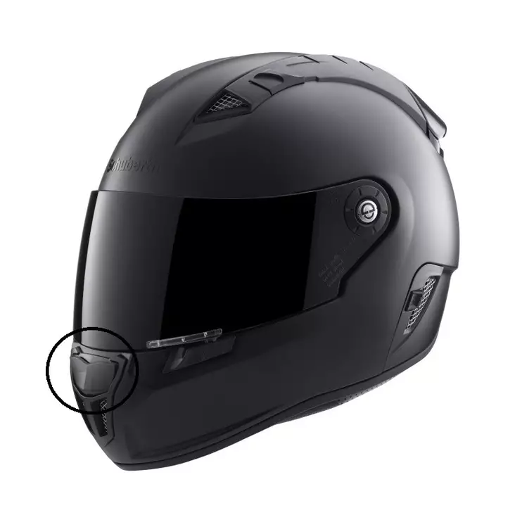 Schuberth SR1 button with ventilation black mat - Muut varaosat - D147719 - 1