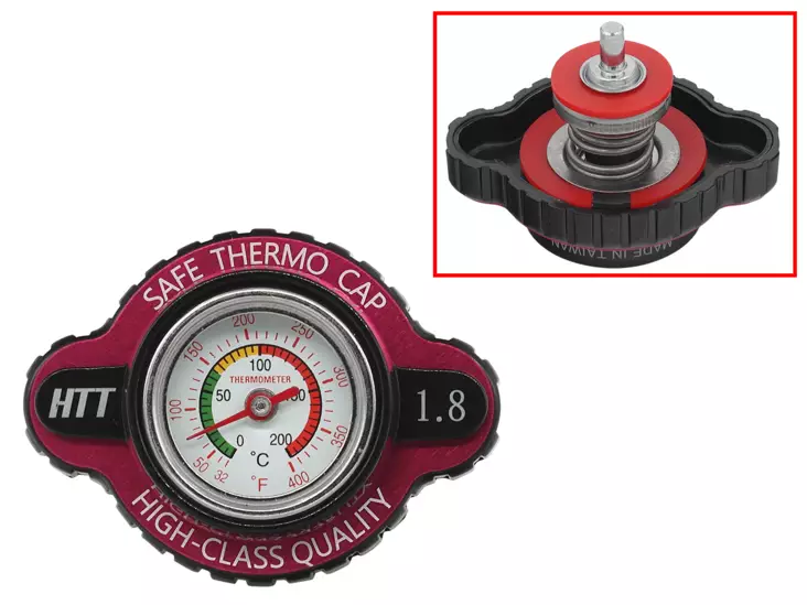 Sixty5 Radiator Cap with temp cauge 1.8bar Ktm - Moottoripyörän jäähdyttäjän korkit - D434739 - 1