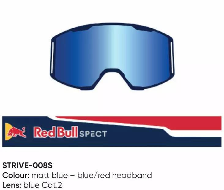 Spect Red Bull Strive MX Goggles Single lens Blue/Red blue - Ajolasien linssit & varaosat - D433919 - 1