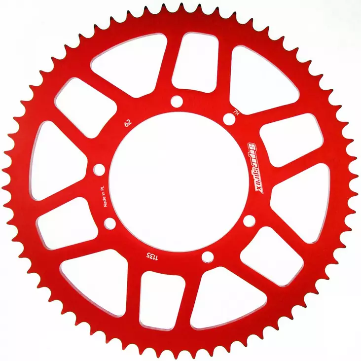 Supersprox Takaratas, Punainen, 62 hammasta (420), Ø100mm, Fantic 50cc 07-19 - Mopon Takarattaat - D190459 - 1