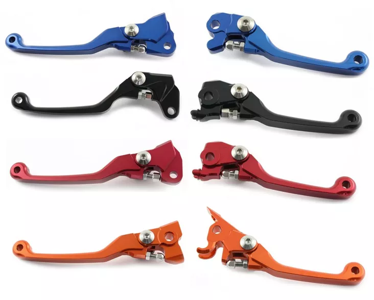 TMV Folding Clutch Lever YZ80/85 95-12 RM ..-08 Blue - Moottoripyörän vivut ja vivunrungot - D545429 - 1