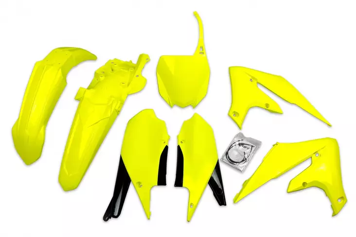 UFO Muovisarja 5-osainen Fluo Yellow DFLU YZ250F 19-23 YZ450F 18-22 - Moottoripyörän muovisarjat - D434899 - 1
