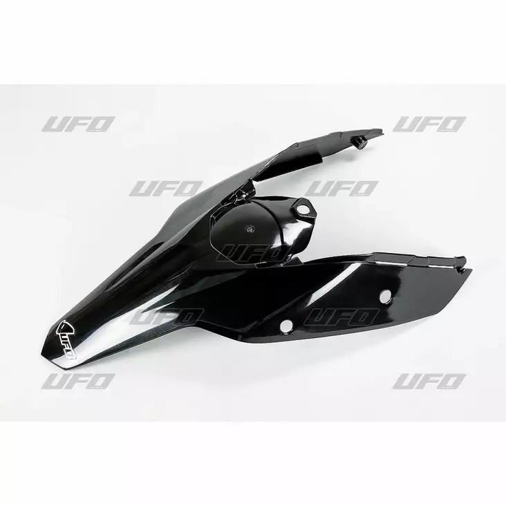 UFO Takalokasuoja sis. sivunumerokilvet KTM125-525 SX/SXF 07-10 Musta - Moottoripyörän lokasuojat - D219209 - 1