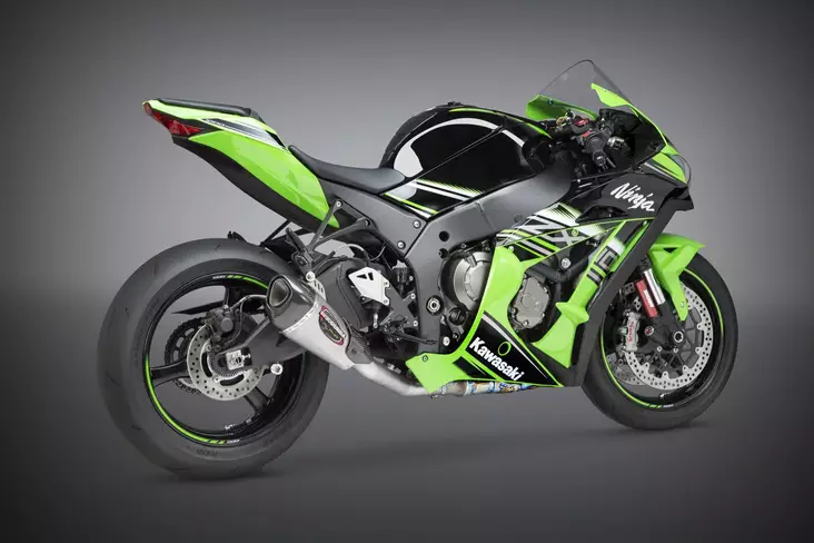 Yoshimura 3/4 System Exhaust Kawasaki Zx-10R/Rr 2016-20 Race Alpha T 3Qtr Ss-Ss- - Moottoripyörän pakoputkistot - D334289 - 1