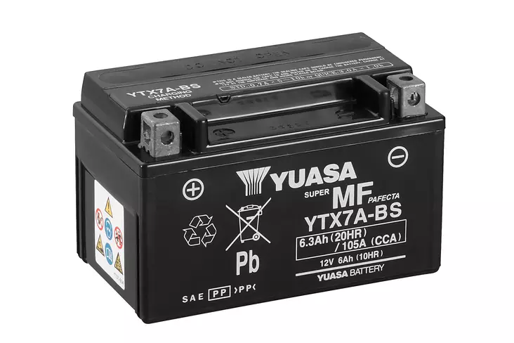 Yuasa akku YTX7A-BS (cp) Happopatruuna mukana (5) - Akut - D52159 - 1