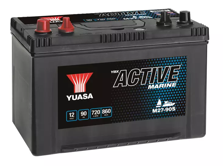 Yuasa M27-90S Active Marine Start Battery 12V 90Ah 720A Huom.Rullakkorahti (15) - Akut - D268229 - 1